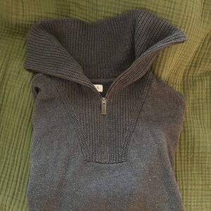 Rachel Zoe Charcoal Zip-Up Sweater